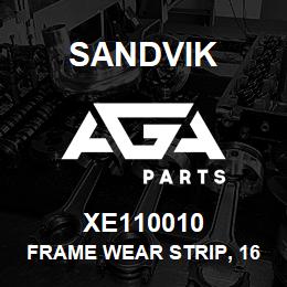 XE110010 Sandvik FRAME WEAR STRIP, 1650 C.ARRIAGE LENG | AGA Parts