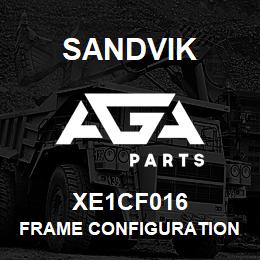 XE1CF016 Sandvik FRAME CONFIGURATION | AGA Parts