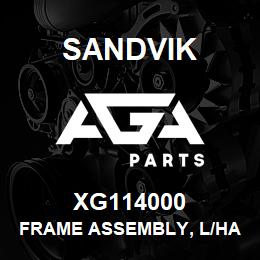 XG114000 Sandvik FRAME ASSEMBLY, L/HAND, 1850 | AGA Parts