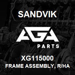 XG115000 Sandvik FRAME ASSEMBLY, R/HAND, 1850 | AGA Parts