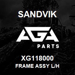 XG118000 Sandvik FRAME ASSY L/H | AGA Parts