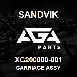 XG200000-001 Sandvik CARRIAGE ASSY | AGA Parts