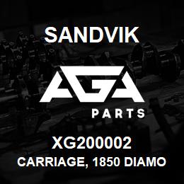 XG200002 Sandvik CARRIAGE, 1850 DIAMOND STYLE | AGA Parts