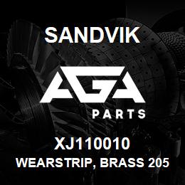 XJ110010 Sandvik WEARSTRIP, BRASS 2050 C.ARRIAGE LEN | AGA Parts