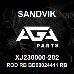 XJ230000-202 Sandvik ROD RB BD00024411 RB | AGA Parts