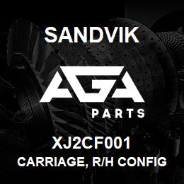 XJ2CF001 Sandvik CARRIAGE, R/H CONFIGURATION | AGA Parts