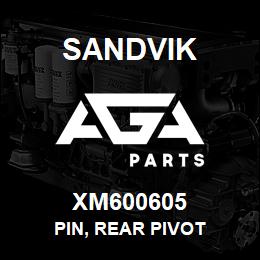 XM600605 Sandvik PIN, REAR PIVOT | AGA Parts