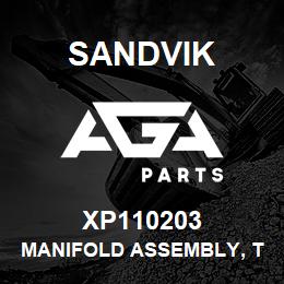 XP110203 Sandvik MANIFOLD ASSEMBLY, T-TYPE FRAME INLET | AGA Parts