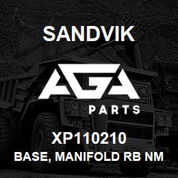 XP110210 Sandvik BASE, MANIFOLD RB NM5044-M RB | AGA Parts