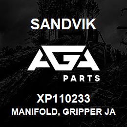 XP110233 Sandvik MANIFOLD, GRIPPER JAW | AGA Parts