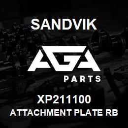 XP211100 Sandvik ATTACHMENT PLATE RB XP210610 RB | AGA Parts