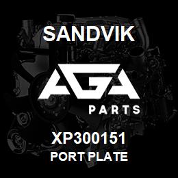 XP300151 Sandvik PORT PLATE | AGA Parts