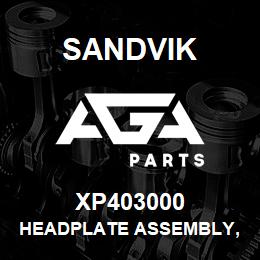 XP403000 Sandvik HEADPLATE ASSEMBLY, DRILL GUIDE | AGA Parts