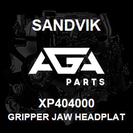 XP404000 Sandvik GRIPPER JAW HEADPLATE GROUP L/H | AGA Parts