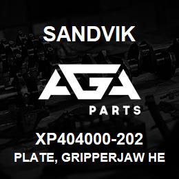 XP404000-202 Sandvik PLATE, GRIPPERJAW HEADPLATE | AGA Parts