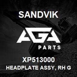 XP513000 Sandvik HEADPLATE ASSY, RH G/JAW UN2807 | AGA Parts