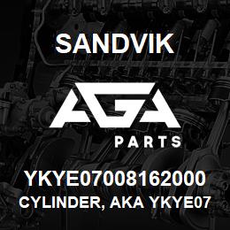 YKYE07008162000 Sandvik CYLINDER, AKA YKYE07008162-000 | AGA Parts