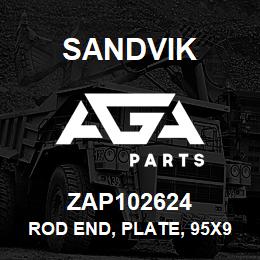 ZAP102624 Sandvik ROD END, PLATE, 95X95X40 MM. M/S, SS040 | AGA Parts