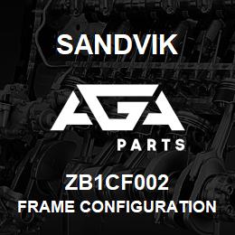 ZB1CF002 Sandvik FRAME CONFIGURATION 1350 | AGA Parts