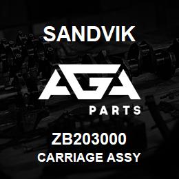 ZB203000 Sandvik CARRIAGE ASSY | AGA Parts