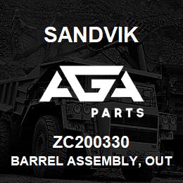 ZC200330 Sandvik BARREL ASSEMBLY, OUTER | AGA Parts