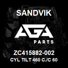 ZC415882-002 Sandvik CYL TILT 460 C./C 600 C./C 30 MM. DIA | AGA Parts