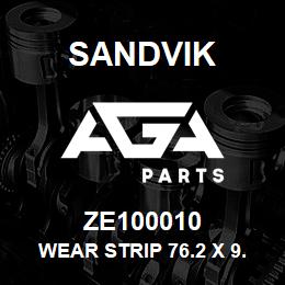 ZE100010 Sandvik WEAR STRIP 76.2 X 9.53 X 1624 MM. LG | AGA Parts