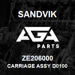 ZE206000 Sandvik CARRIAGE ASSY D0100 | AGA Parts