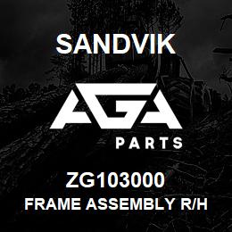 ZG103000 Sandvik FRAME ASSEMBLY R/H | AGA Parts