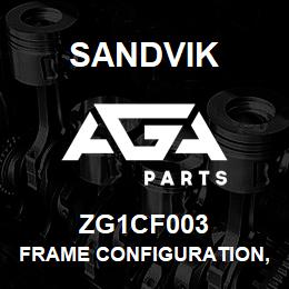 ZG1CF003 Sandvik FRAME CONFIGURATION, 1850, NON-HAN | AGA Parts