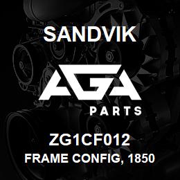 ZG1CF012 Sandvik FRAME CONFIG, 1850 | AGA Parts