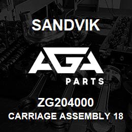 ZG204000 Sandvik CARRIAGE ASSEMBLY 1850, PRISMIK | AGA Parts