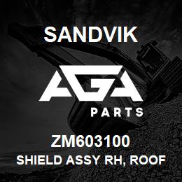 ZM603100 Sandvik SHIELD ASSY RH, ROOFBOLTER MOUNT | AGA Parts