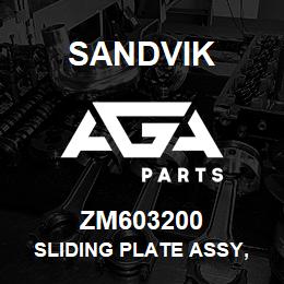 ZM603200 Sandvik SLIDING PLATE ASSY, RH | AGA Parts