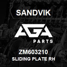 ZM603210 Sandvik SLIDING PLATE RH | AGA Parts