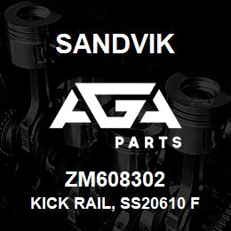 ZM608302 Sandvik KICK RAIL, SS20610 FLATBAR, 100X6X37 | AGA Parts