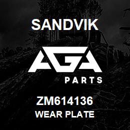 ZM614136 Sandvik WEAR PLATE | AGA Parts