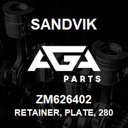 ZM626402 Sandvik RETAINER, PLATE, 280X40X40 MM. M/S, SS0 | AGA Parts