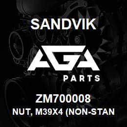 ZM700008 Sandvik NUT, M39X4 (NON-STANDARD) | AGA Parts