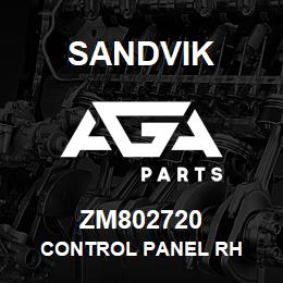 ZM802720 Sandvik CONTROL PANEL RH | AGA Parts