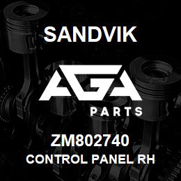 ZM802740 Sandvik CONTROL PANEL RH | AGA Parts