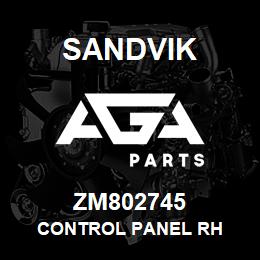 ZM802745 Sandvik CONTROL PANEL RH | AGA Parts