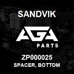 ZP000025 Sandvik SPACER, BOTTOM | AGA Parts