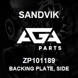 ZP101189 Sandvik BACKING PLATE, SIDE MANIFOLD, RH, SS016 | AGA Parts