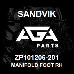 ZP101206-201 Sandvik MANIFOLD FOOT RH | AGA Parts