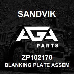 ZP102170 Sandvik BLANKING PLATE ASSEMBLY BOLTER OP | AGA Parts