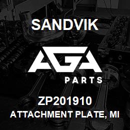 ZP201910 Sandvik ATTACHMENT PLATE, MID | AGA Parts