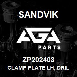 ZP202403 Sandvik CLAMP PLATE LH, DRILLHEAD STOP | AGA Parts