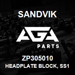 ZP305010 Sandvik HEADPLATE BLOCK, SS100, 580X310X10 | AGA Parts