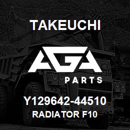 Y129642-44510 Takeuchi RADIATOR F10 | AGA Parts